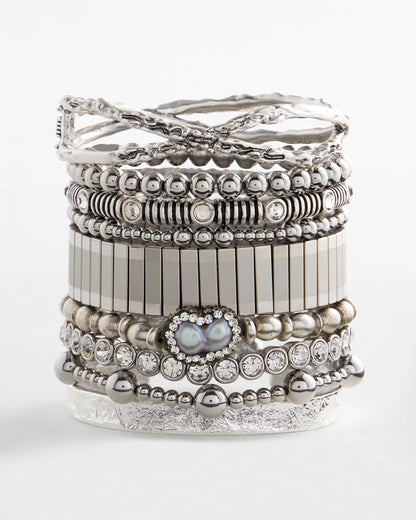 Chico's Great Value - Silvertone Flexible Cuff Bracelet Silver