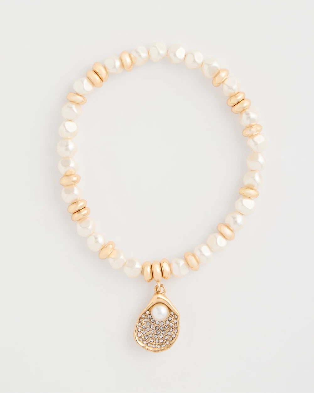 Chico's Essential - Pearlescent Stretch Charm Bracelet Pearl