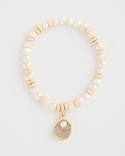 Chico's Essential - Pearlescent Stretch Charm Bracelet Pearl