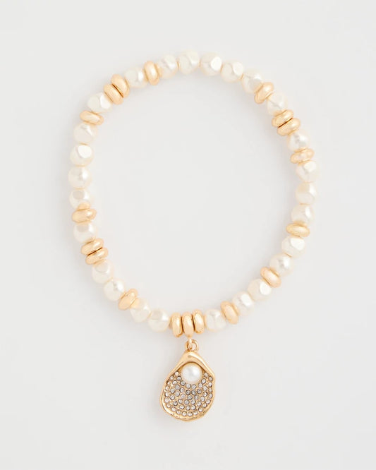 Chico's Essential - Pearlescent Stretch Charm Bracelet Pearl