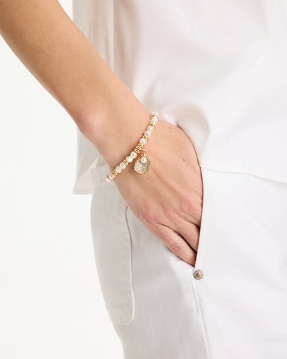 Chico's Essential - Pearlescent Stretch Charm Bracelet Pearl