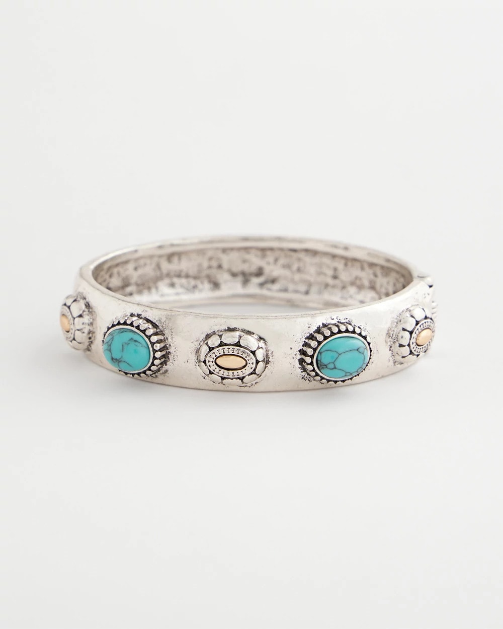Chico's Best Seller - Turquoise Mixed Metal Bangle Turquoise