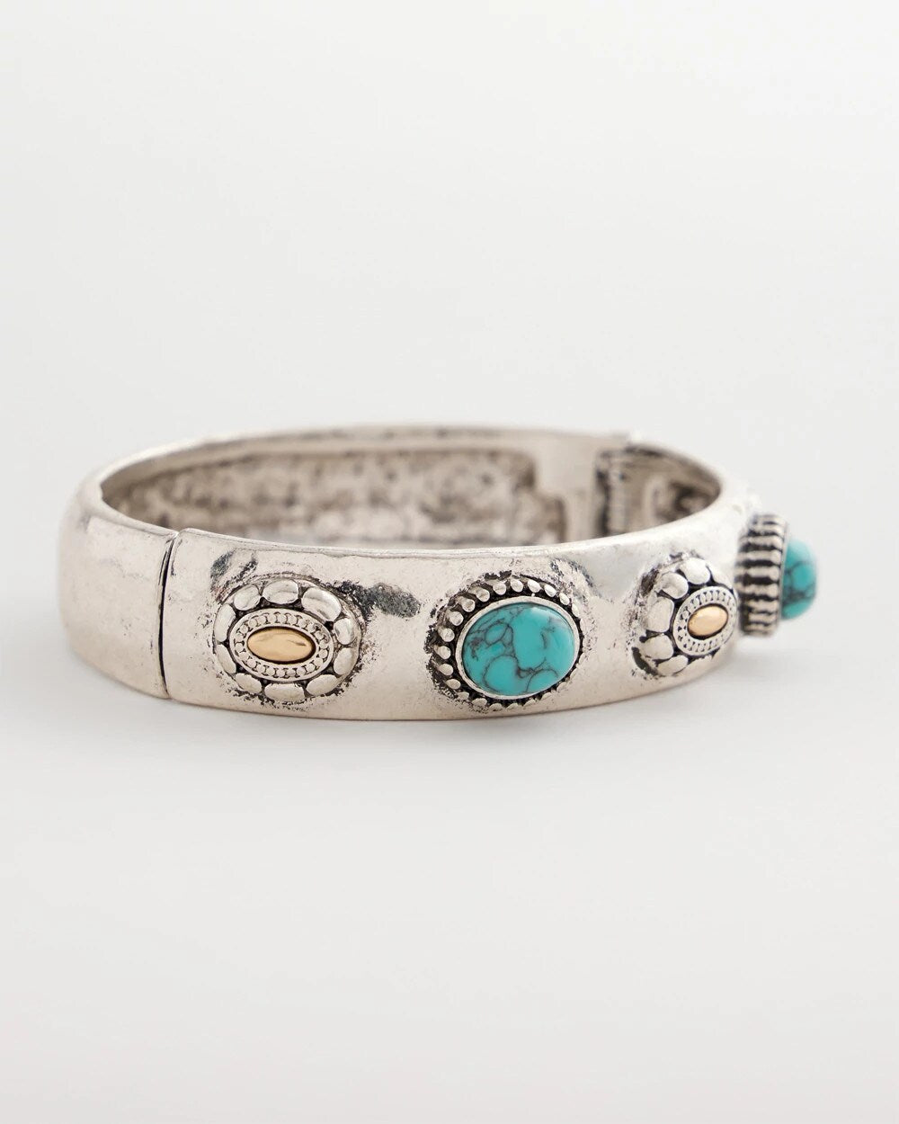 Chico's Best Seller - Turquoise Mixed Metal Bangle Turquoise