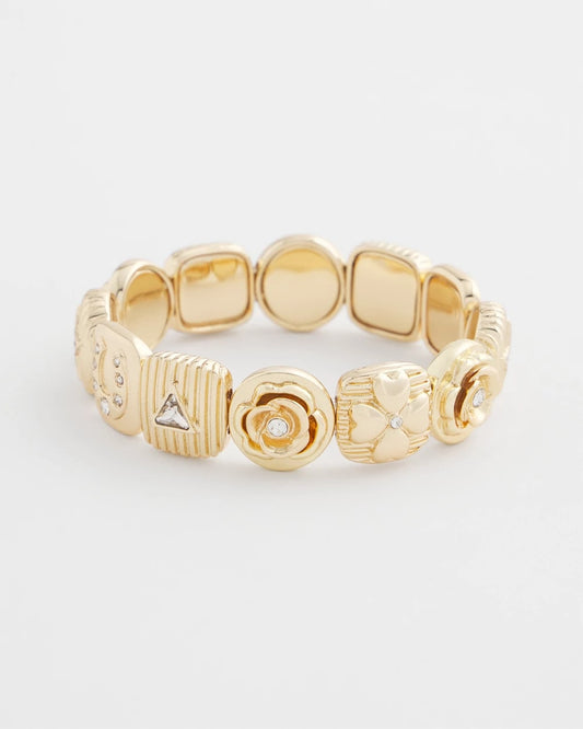 Chico's Smart Buy - Stretch Lucky Charm Bracelet Gold