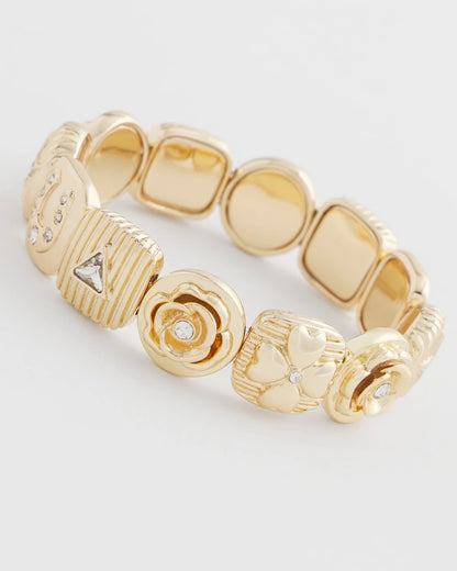 Chico's Smart Buy - Stretch Lucky Charm Bracelet Gold