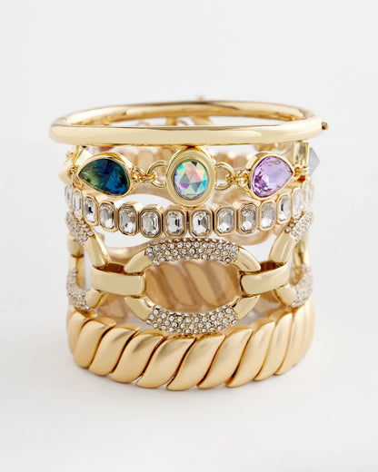 Chico's Special Offer - Large Pave Link Toggle Bracelet Gold