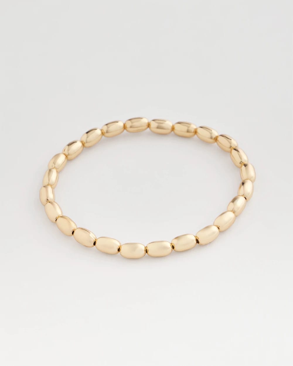 Chico's Best Price - Goldtone Oval Beaded Stretch Bracelet Gold
