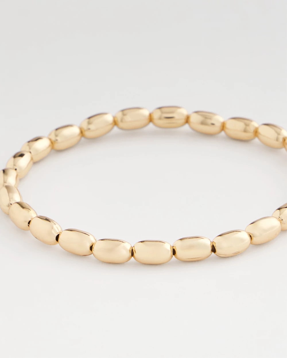 Chico's Best Price - Goldtone Oval Beaded Stretch Bracelet Gold