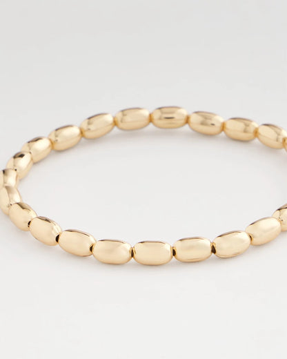 Chico's Best Price - Goldtone Oval Beaded Stretch Bracelet Gold