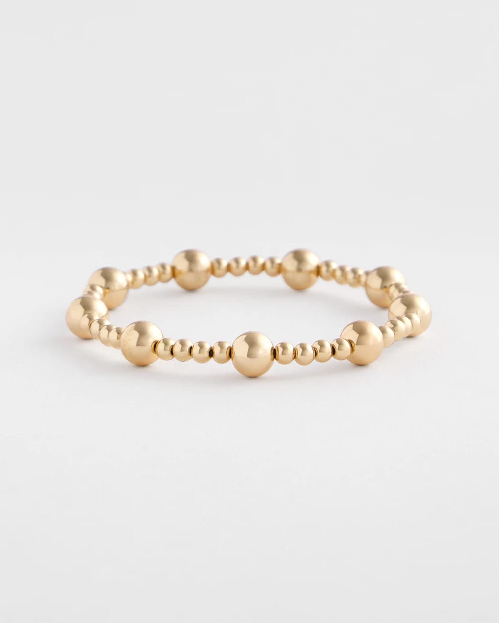 Chico's Top Pick - Gold-tone Medium Bead Stretch Bracelet Gold