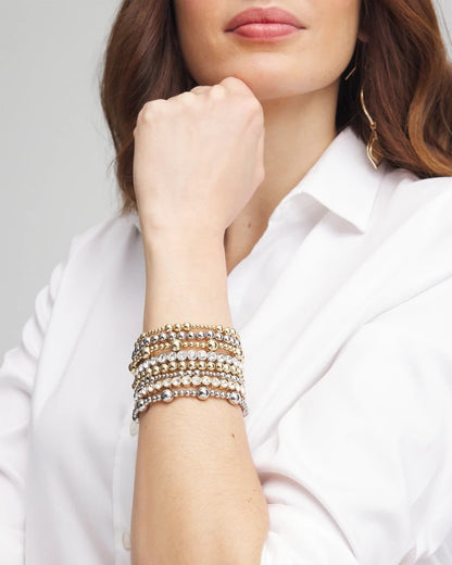 Chico's Top Pick - Gold-tone Medium Bead Stretch Bracelet Gold