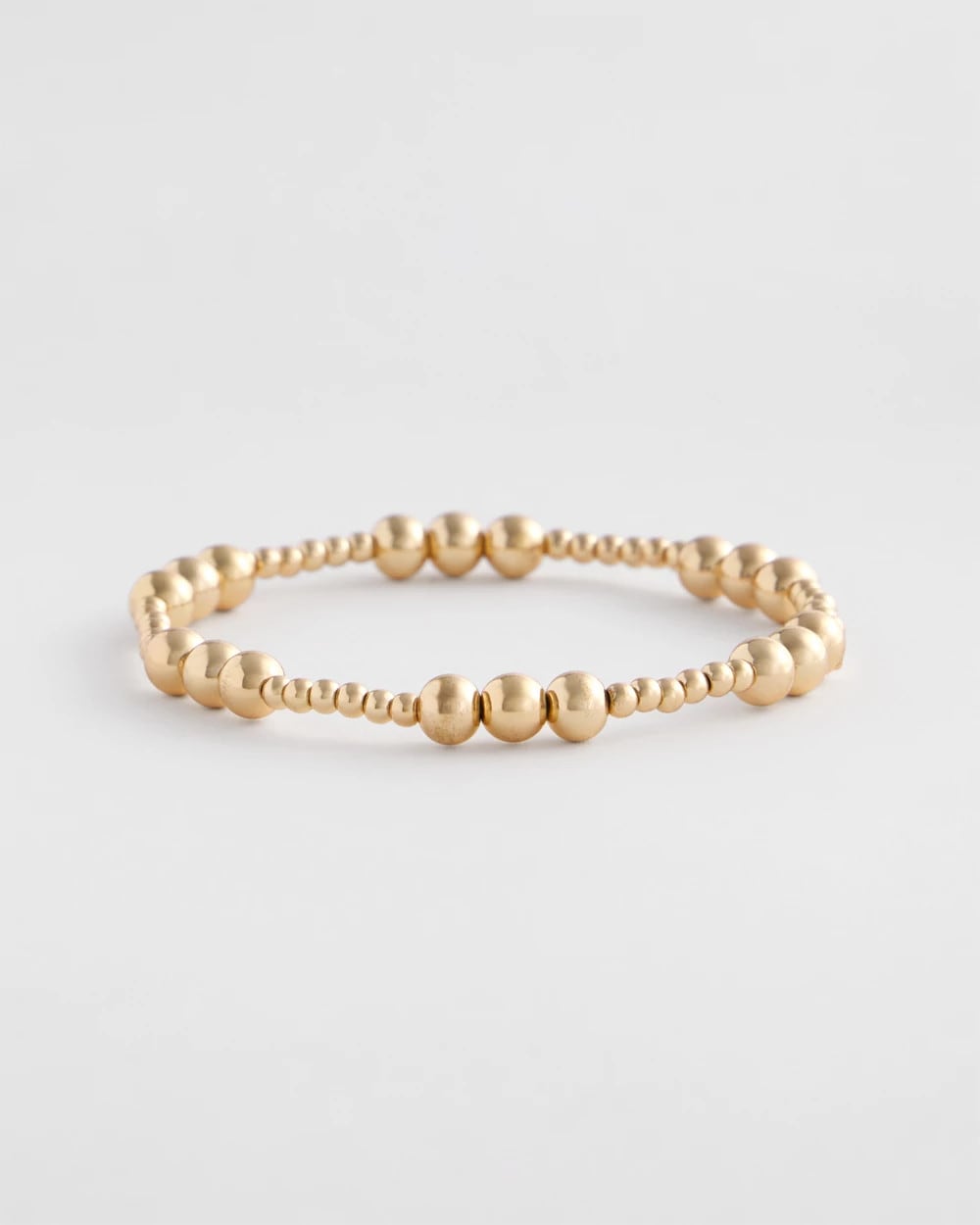 Chico's New - Gold-tone Small Bead Stretch Bracelet Gold
