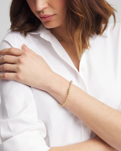 Chico's New - Gold-tone Small Bead Stretch Bracelet Gold