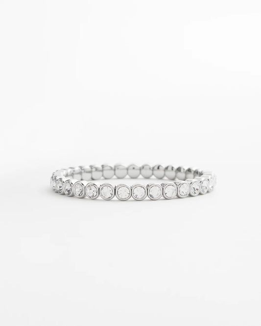 Chico's Trusted - Faux Tennis Stretch Bracelet Silver