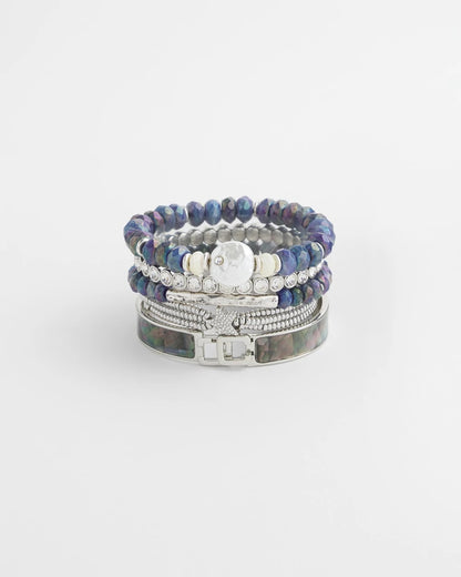 Chico's Trusted - Faux Tennis Stretch Bracelet Silver