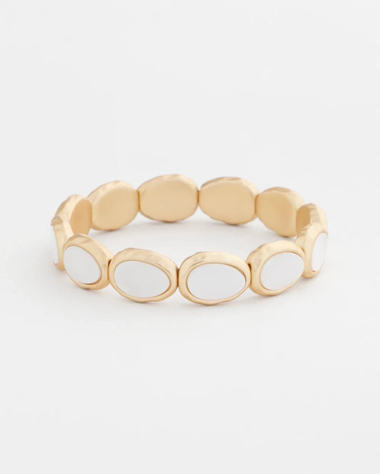 Chico's Everyday - Pearlescence Stretch Bracelet Pearl