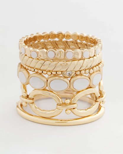 Chico's Everyday - Pearlescence Stretch Bracelet Pearl