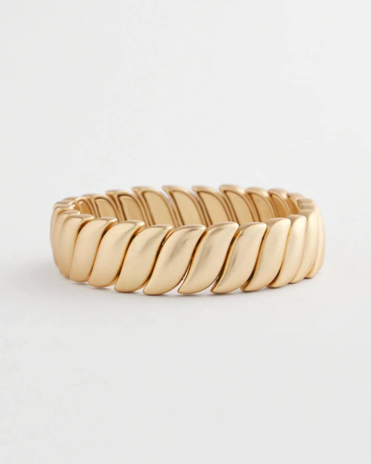 Chico's Smart Buy - Matte Twist Stretch Bracelet Gold