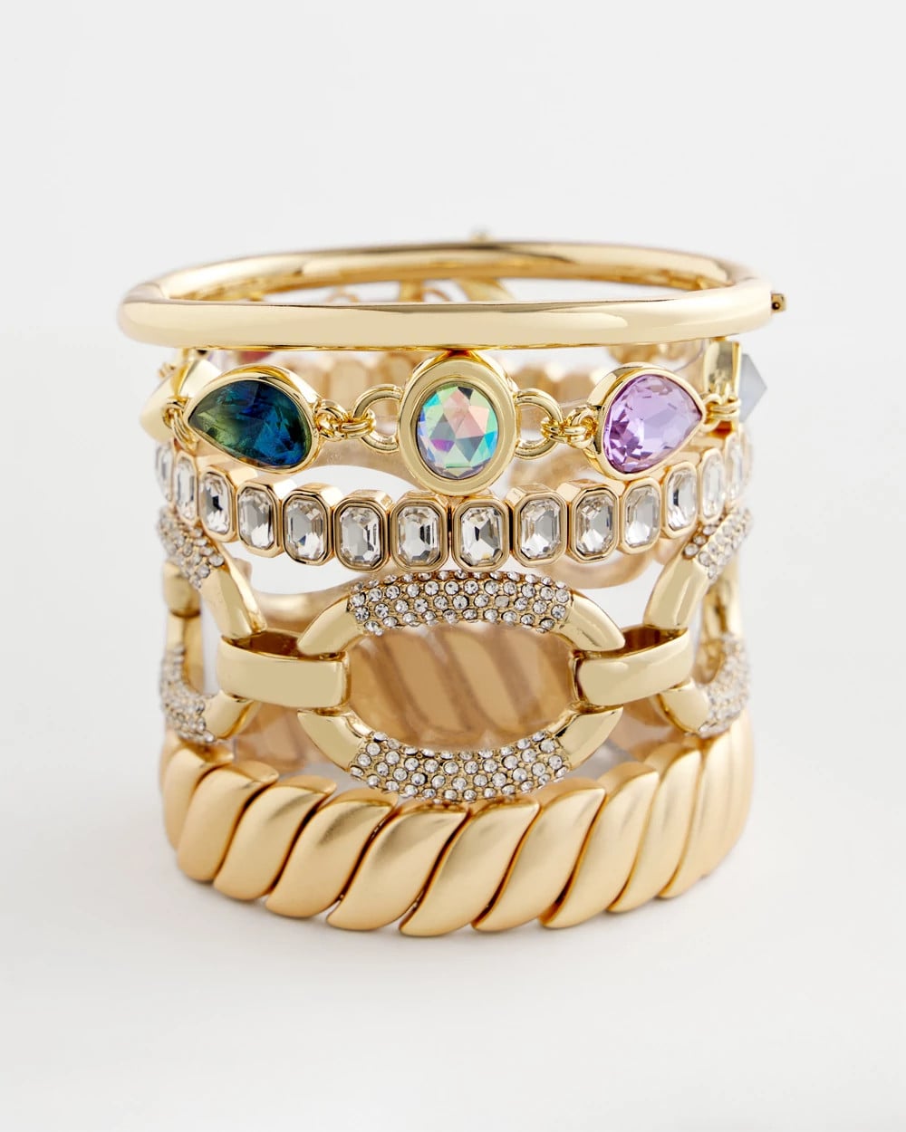Chico's Smart Buy - Matte Twist Stretch Bracelet Gold