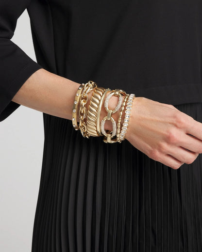 Chico's Smart Buy - Matte Twist Stretch Bracelet Gold