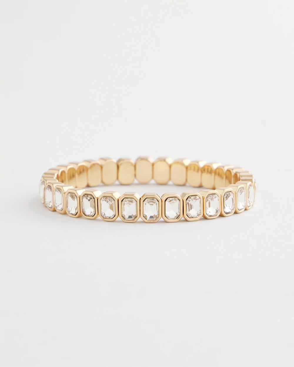 Chico's Smart Buy - Gold Bezel Set Stretch Tennis Bracelet Gold