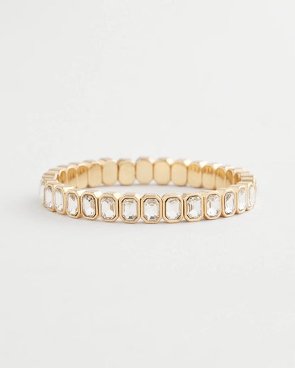 Chico's Smart Buy - Gold Bezel Set Stretch Tennis Bracelet Gold
