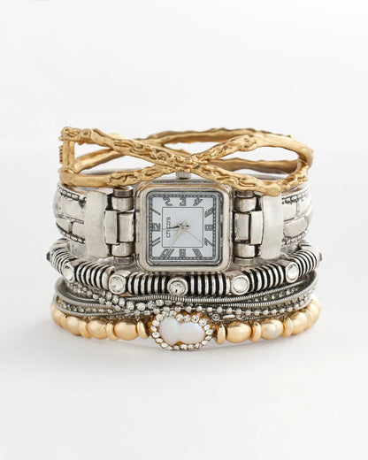 Chico's Value - Silvertone Multistrand Bracelet Silver