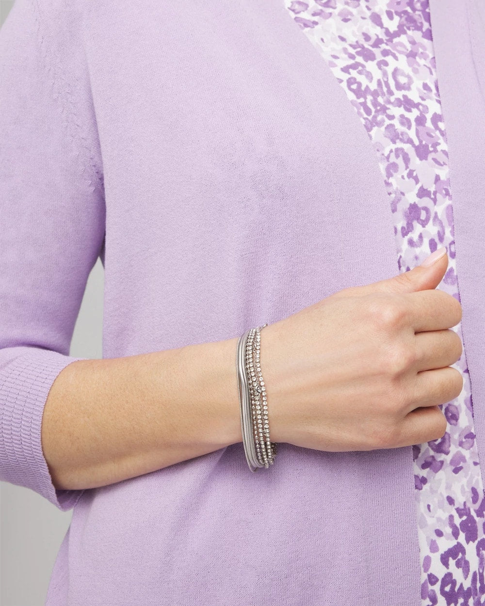 Chico's Value - Silvertone Multistrand Bracelet Silver