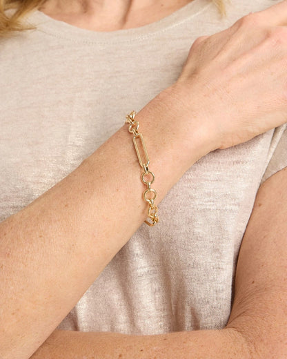 Chico's Latest - Shiny Goldtone Novelty Charm Bracelet Gold