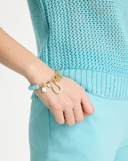 Chico's Sale - Jade Stone Link Charm Bracelet Light Blue