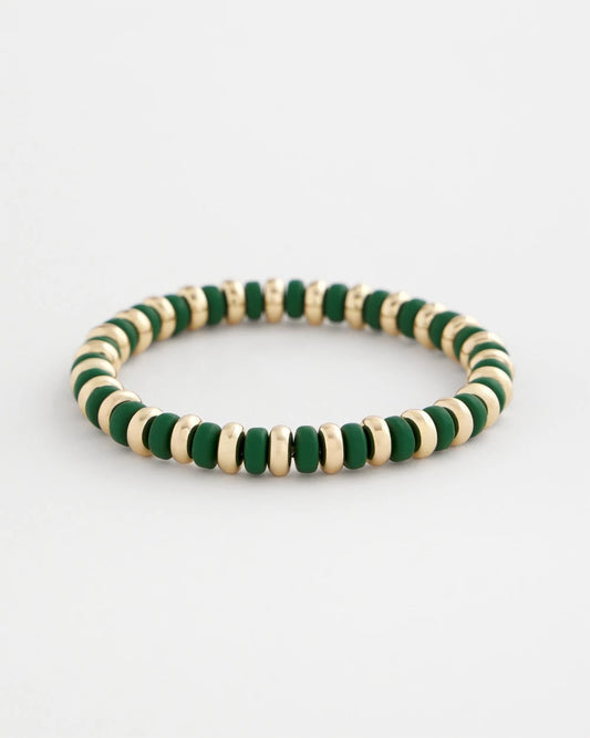 Chico's Deals - Green Gold Slice Stretch Bracelet Green