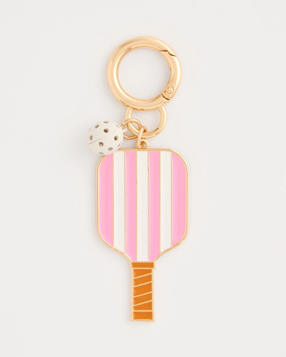 Chico's New - Pink Enamel Pickleball Bag Charm Pink