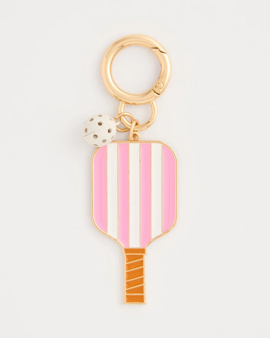 Chico's New - Pink Enamel Pickleball Bag Charm Pink