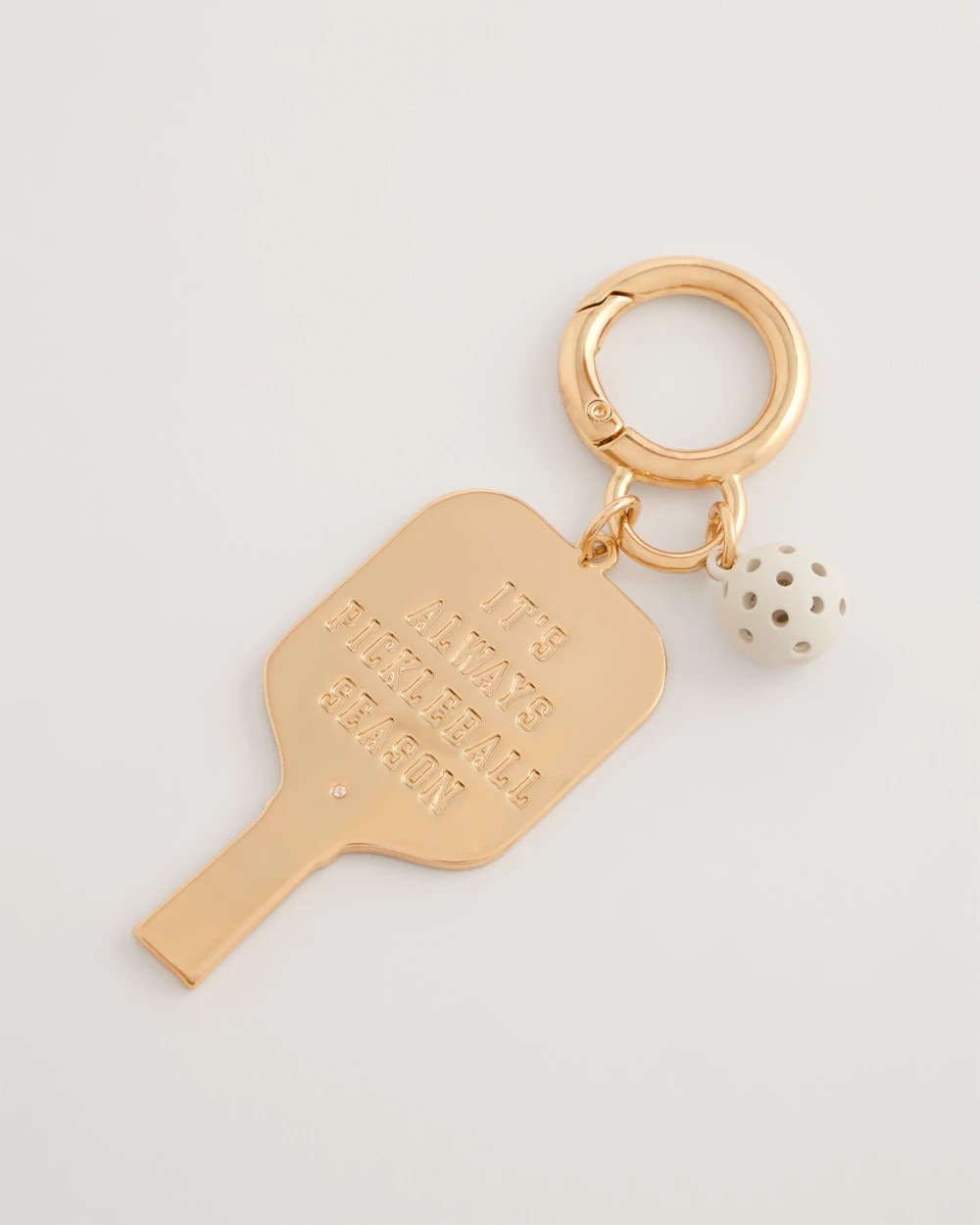 Chico's New - Pink Enamel Pickleball Bag Charm Pink