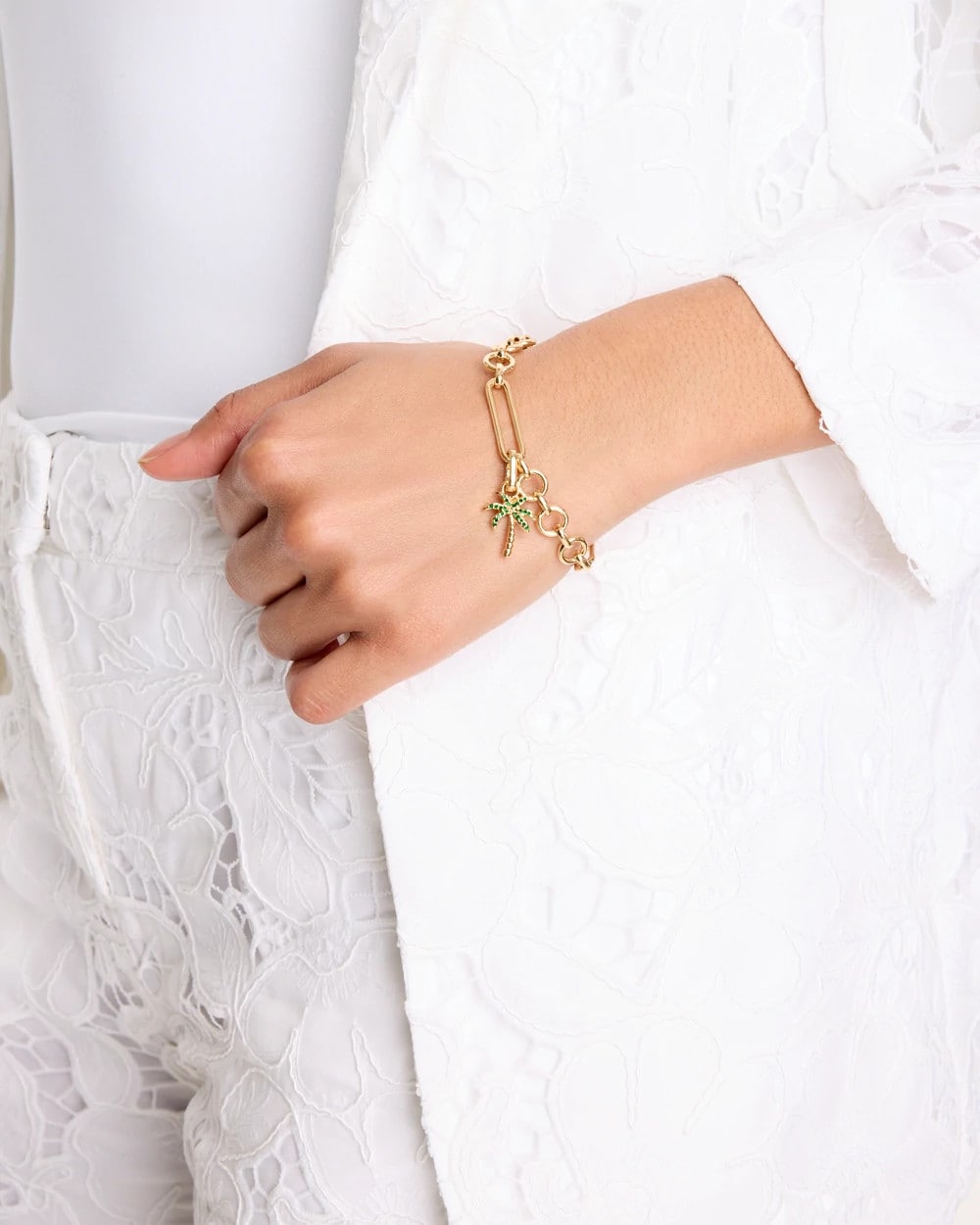 Chico's Top Pick - Palm Tree Charm Gold