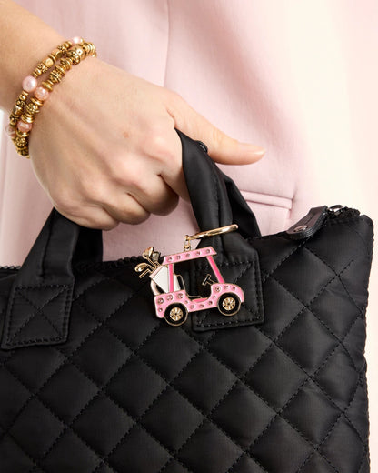 Chico's Premium - Pink Enamel Golf Cart Bag Charm Pink