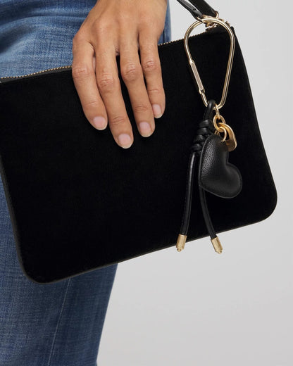 Chico's Exclusive - Faux Leather Heart Bag Charm Black