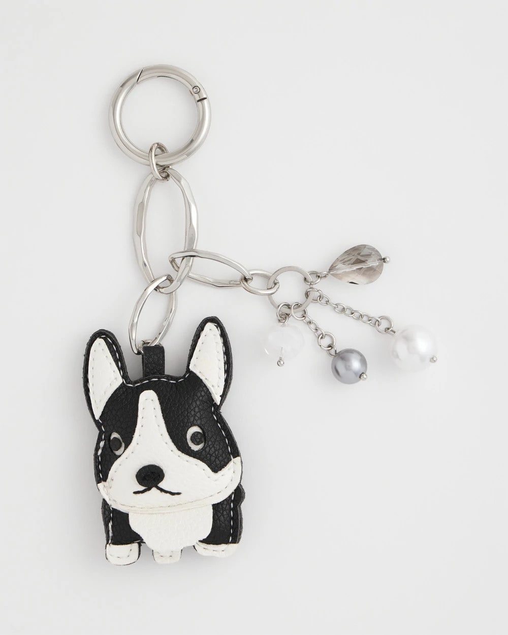 Chico's Featured - Frenchie Dog Bag Charm Black/White