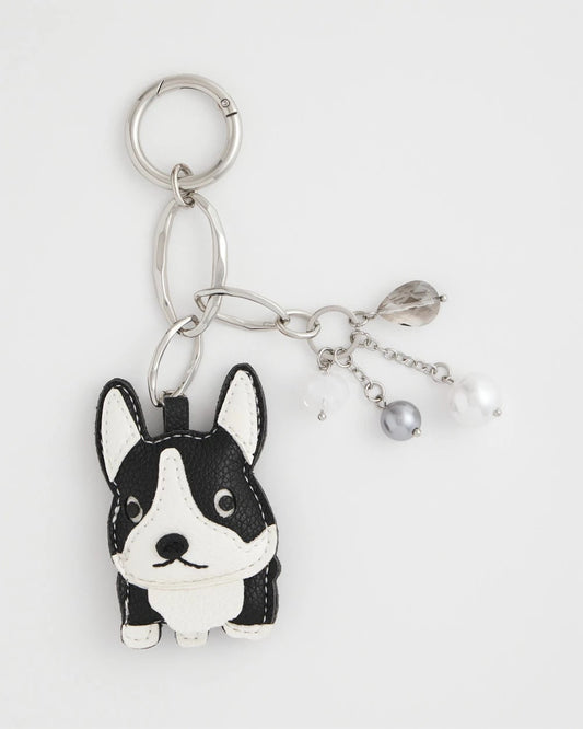 Chico's Featured - Frenchie Dog Bag Charm Black/White