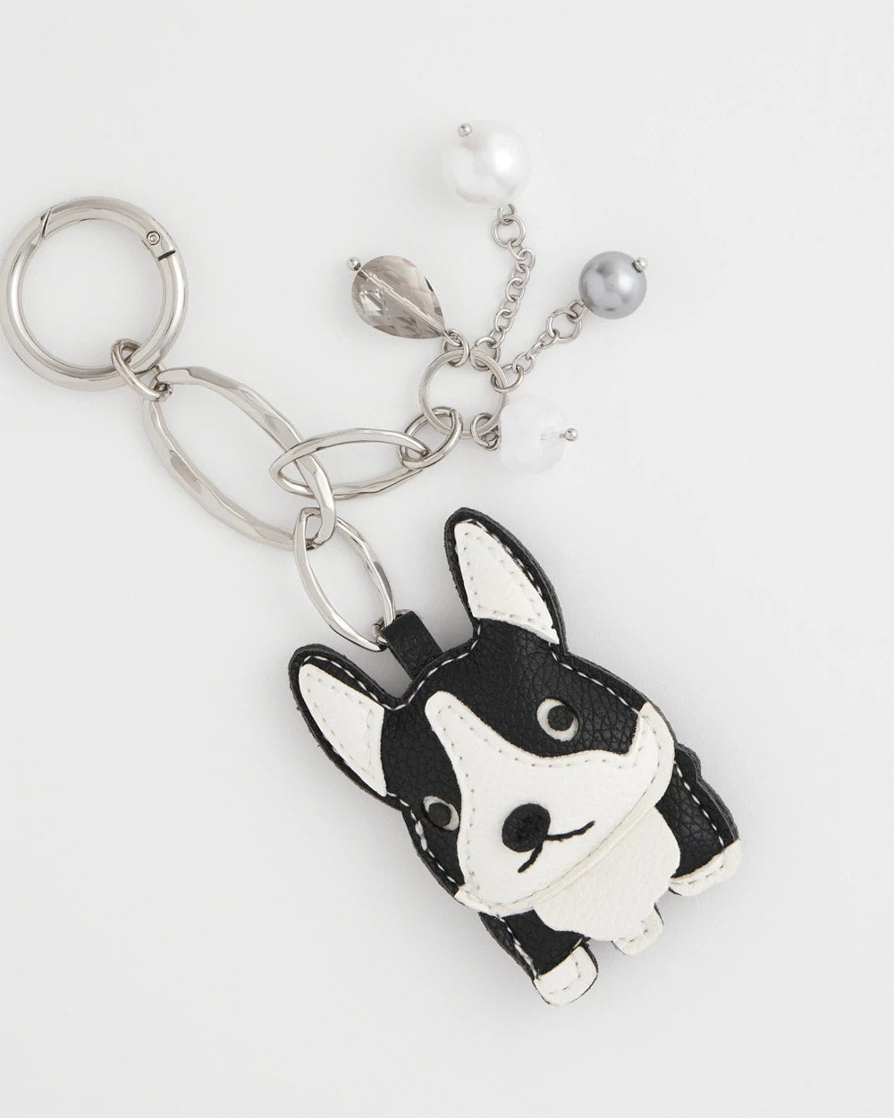 Chico's Featured - Frenchie Dog Bag Charm Black/White