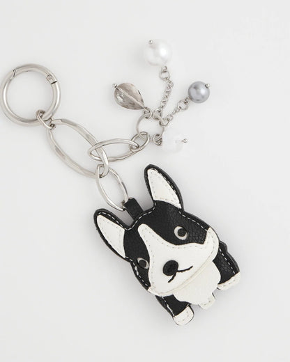 Chico's Featured - Frenchie Dog Bag Charm Black/White