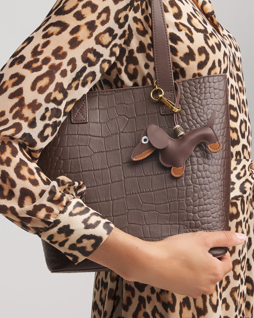 Chico's Everyday - Dachshund Bag Charm Brown