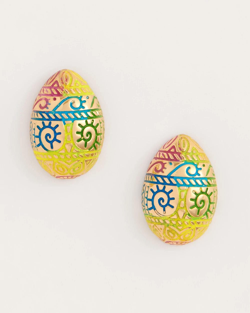 Chico's New - Easter Egg Stud Earrings Multi
