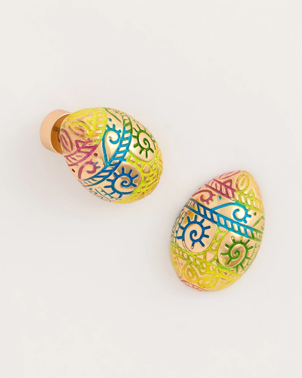 Chico's New - Easter Egg Stud Earrings Multi