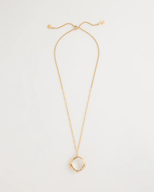 Chico's Quality - Butterfly Wing Monocle Necklace Gold