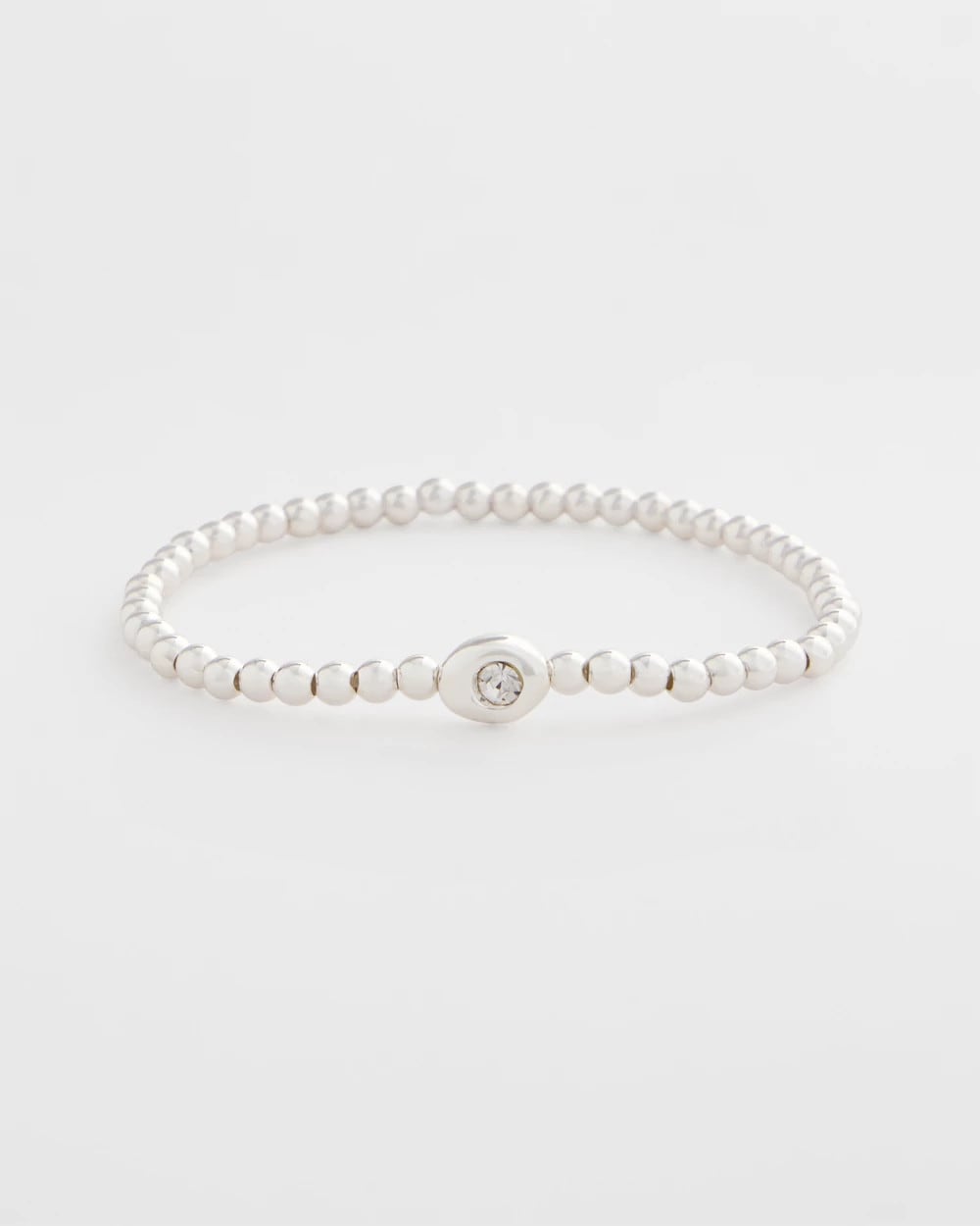 Chico's Latest - Mini Bead Stretch Hero Bracelet Silver
