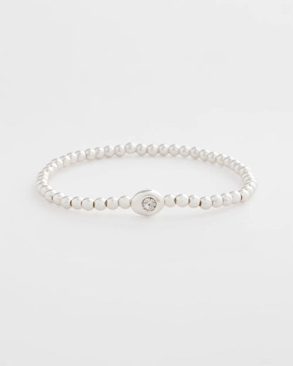 Chico's Latest - Mini Bead Stretch Hero Bracelet Silver