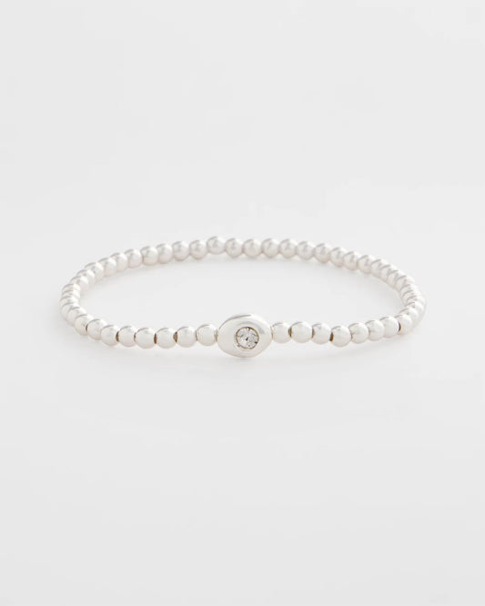 Chico's Latest - Mini Bead Stretch Hero Bracelet Silver