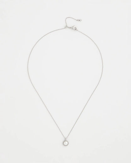 Chico's New - Silver Pearl Single Strand Necklace Silver