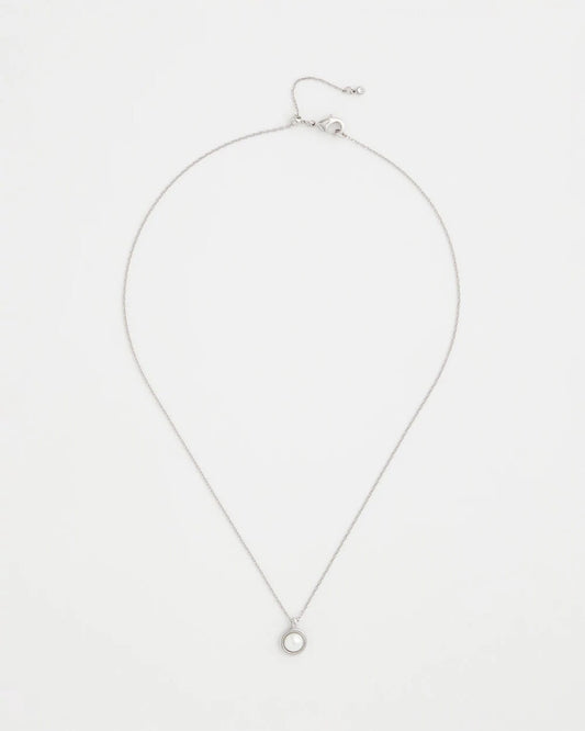 Chico's New - Silver Pearl Single Strand Necklace Silver